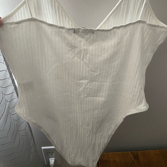 SHEIN ribbed white tank top bodysuit - Picture 3 of 4